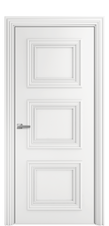 Дверь межкомнатная Modena 3 Цвет Белый Покрытие Эмаль  Наличник ML 85 Цена 66255