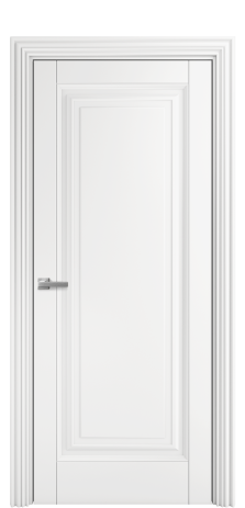 Дверь межкомнатная Bergamo 1 Цвет Белый Покрытие Эмаль  Наличник ML 85 Цена 61825
