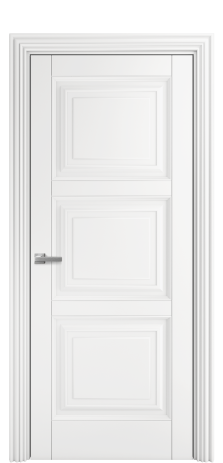 Дверь межкомнатная Bergamo 3 Цвет Белый Покрытие Эмаль  Наличник ML 85 Цена 67175