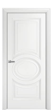 Дверь межкомнатная Bergamo 5 Цвет Белый Покрытие Эмаль  Наличник ML 85 Цена 67175