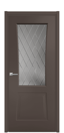 Дверь межкомнатная Dino 2 Цвет Коричневый Покрытие Эмаль  Наличник L 50 Цена 42680