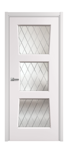 Дверь межкомнатная Dino 3 Цвет Крем Покрытие Эмаль  Наличник L 50 Цена 42200