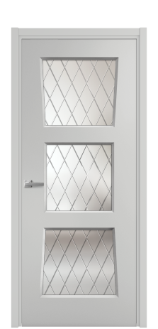 Дверь межкомнатная Dino 3 Цвет Телегрей Покрытие Эмаль  Наличник L 50 Цена 42200