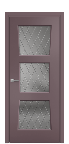 Дверь межкомнатная Dino 3 Цвет Лиловый Покрытие Эмаль  Наличник L 50 Цена 42750