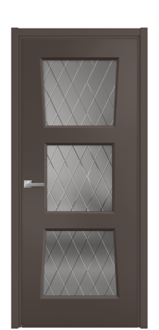 Дверь межкомнатная Dino 3 Цвет Коричневый Покрытие Эмаль  Наличник L 50 Цена 42750