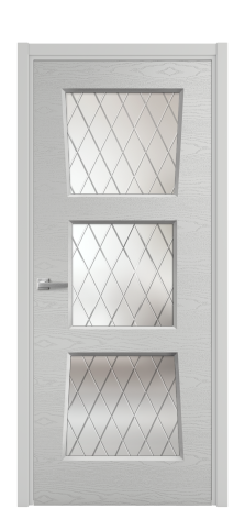 Дверь межкомнатная Dino 3 Цвет Телегрей Brash Покрытие Эмаль брашированная  Наличник L 50 Цена 49150