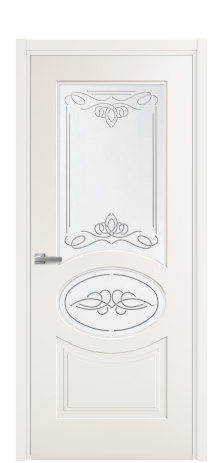 Дверь межкомнатная Lina 6 Цвет Молочный Покрытие Эмаль  Наличник L 50 Цена 46375