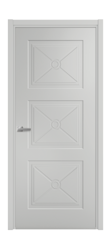 Дверь межкомнатная Marko 3 Цвет Телегрей Покрытие Эмаль  Наличник L 50 Цена 40625