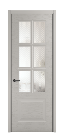 Дверь межкомнатная Паола 1 Цвет Серый Шелк Brash Покрытие ЭМАЛИ Эмаль брашированная Наличник L 50 Цена 48875