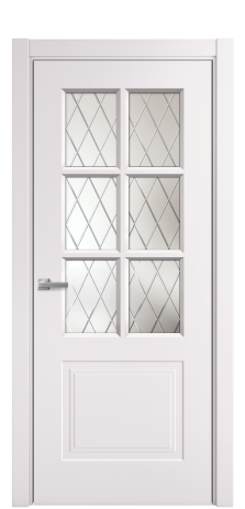 Дверь межкомнатная Паола 1 Цвет Крем Покрытие Эмаль  Наличник L 75 Цена 41980