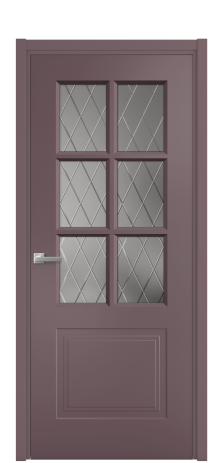 Дверь межкомнатная Paulo 1 Цвет Лиловый Покрытие Эмаль  Наличник L 50 Цена 42680