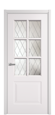 Дверь межкомнатная Paulo 1 Цвет Крем Покрытие Эмаль  Наличник L 50 Цена 42130