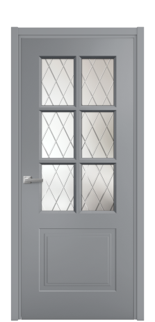 Дверь межкомнатная Paulo 1 Цвет Гриджио Покрытие Эмаль  Наличник L 50 Цена 42130