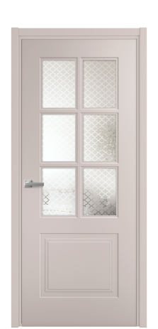 Дверь межкомнатная Paulo 1 Цвет Пудра Покрытие Эмаль  Наличник L 50 Цена 42400