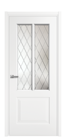 Дверь межкомнатная Paulo 2 Цвет Белый Покрытие Эмаль  Наличник L 50 Цена 37130