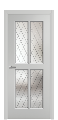 Дверь межкомнатная Paulo 3 Цвет Телегрей Покрытие Эмаль  Наличник L 50 Цена 42915