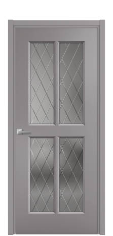 Дверь межкомнатная Paulo 3 Цвет Ирис Покрытие Эмаль  Наличник L 50 Цена 43665