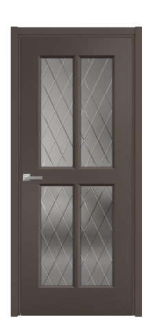 Дверь межкомнатная Paulo 3 Цвет Коричневый Покрытие Эмаль  Наличник L 50 Цена 43665