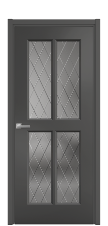 Дверь межкомнатная Paulo 3 Цвет Антрацит Покрытие Эмаль  Наличник L 50 Цена 43665