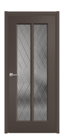 Дверь межкомнатная Paulo 4 Цвет Коричневый Покрытие Эмаль  Наличник L 50 Цена 43665