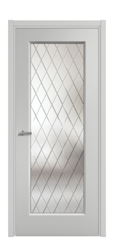 Дверь межкомнатная Рино 1 Цвет Телегрей Покрытие Эмаль  Наличник L 50 Цена 42765