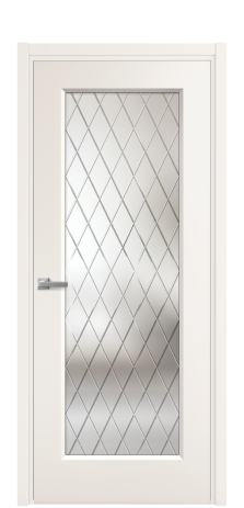 Дверь межкомнатная Rino 1 Цвет Молочный Покрытие Эмаль  Наличник L 50 Цена 42915