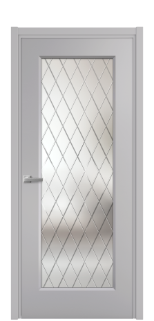 Дверь межкомнатная Rino 1 Цвет Галечный Покрытие Эмаль  Наличник L 50 Цена 42915