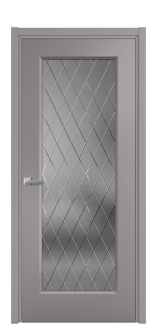 Дверь межкомнатная Rino 1 Цвет Ирис Покрытие Эмаль  Наличник L 50 Цена 43665