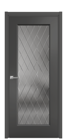 Дверь межкомнатная Rino 1 Цвет Антрацит Покрытие Эмаль  Наличник L 50 Цена 43665