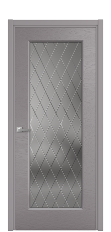 Дверь межкомнатная Rino 1 Цвет Ирис Brash Покрытие Эмаль брашированная  Наличник L 50 Цена 50615