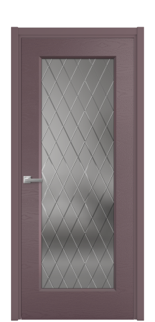 Дверь межкомнатная Rino 1 Цвет Лиловый Brash Покрытие Эмаль брашированная  Наличник L 50 Цена 50615