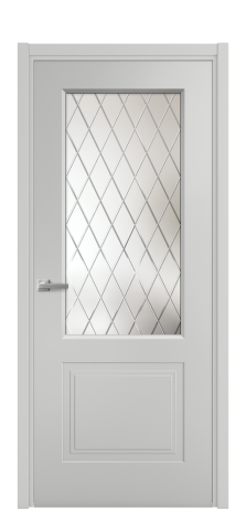 Дверь межкомнатная Rino 2 Цвет Телегрей Покрытие Эмаль  Наличник L 50 Цена 42130