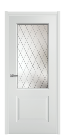 Дверь межкомнатная Rino 2 Цвет Облачный Покрытие Эмаль  Наличник L 50 Цена 42130