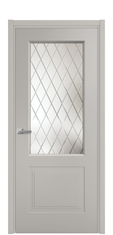 Дверь межкомнатная Rino 2 Цвет Серый Шелк Покрытие Эмаль  Наличник L 50 Цена 42130