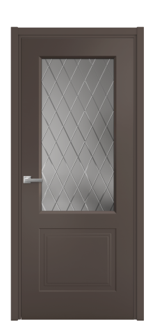 Дверь межкомнатная Rino 2 Цвет Коричневый Покрытие Эмаль  Наличник L 50 Цена 43465