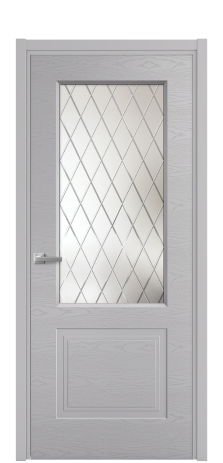 Дверь межкомнатная Rino 2 Цвет Галечный Brash Покрытие Эмаль брашированная  Наличник L 50 Цена 49080