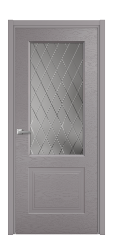 Дверь межкомнатная Rino 2 Цвет Ирис Brash Покрытие Эмаль брашированная  Наличник L 50 Цена 50415