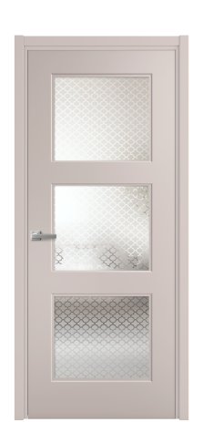 Дверь межкомнатная Рино 3 Цвет Пудра Покрытие Эмаль  Наличник L 50 Цена 42335