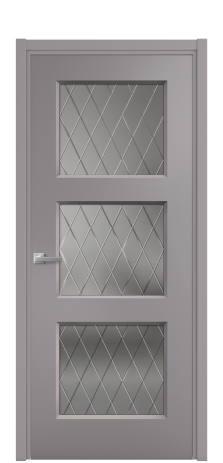 Дверь межкомнатная Rino 3 Цвет Ирис Покрытие Эмаль  Наличник L 50 Цена 42600