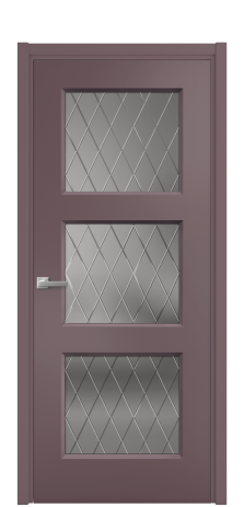 Дверь межкомнатная Rino 3 Цвет Лиловый Покрытие Эмаль  Наличник L 50 Цена 43843