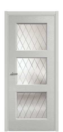 Дверь межкомнатная Rino 3 Цвет Телегрей Brash Покрытие Эмаль брашированная  Наличник L 50 Цена 49150