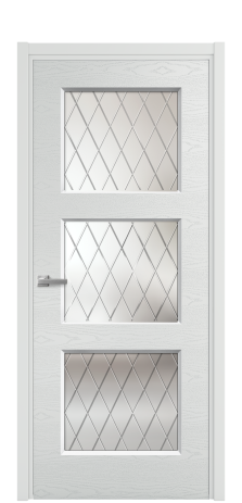 Дверь межкомнатная Rino 3 Цвет Облачный Brash Покрытие Эмаль брашированная  Наличник L 50 Цена 49150