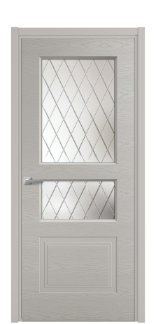 Дверь межкомнатная Rino 4 Цвет Серый Шелк Brash Покрытие Эмаль брашированная  Наличник L 50 Цена 45950