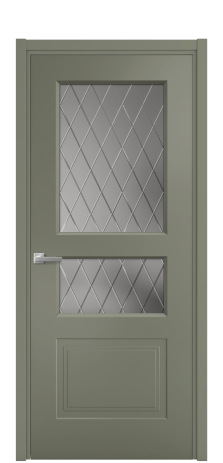 Дверь межкомнатная Rino 4 Цвет Зеленый Покрытие Эмаль  Наличник L 50 Цена 42750