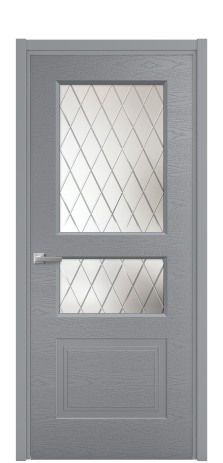 Дверь межкомнатная Rino 4 Цвет Гриджио Brash Покрытие Эмаль брашированная  Наличник L 50 Цена 49150