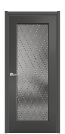 Дверь межкомнатная Плэйн 1 Цвет Антрацит Покрытие Эмаль  Наличник L 50 Цена 43708