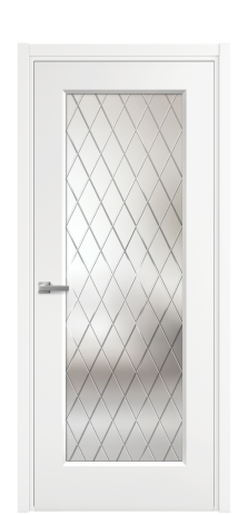 Дверь межкомнатная Plain 1 Цвет Белый Покрытие Эмаль  Наличник L 50 Цена 36995