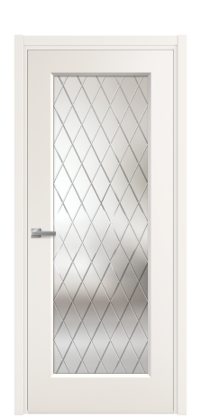 Дверь межкомнатная Plain 1 Цвет Молочный Покрытие Эмаль  Наличник L 50 Цена 41765