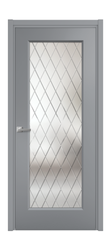 Дверь межкомнатная Plain 1 Цвет Гриджио Покрытие Эмаль  Наличник L 50 Цена 41765