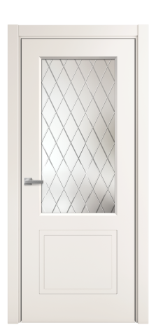 Дверь межкомнатная Плэйн 2 Цвет Молочный Покрытие Эмаль  Наличник L 75 Цена 41025